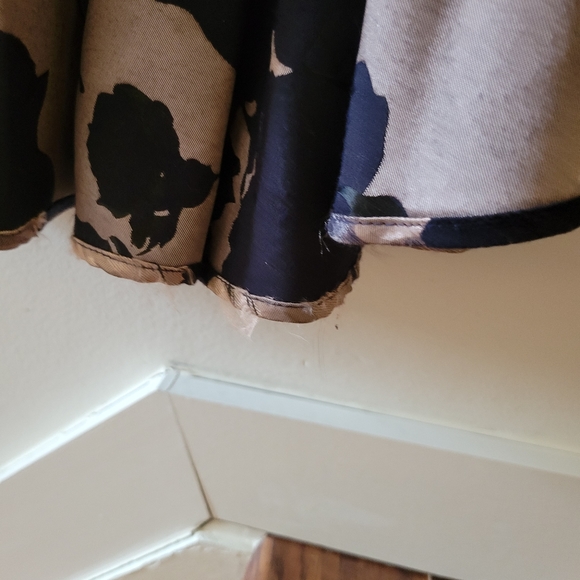 Navy and pink flower full length dress - Picture 3 of 5